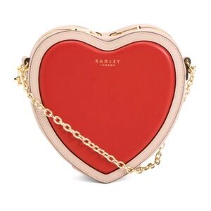 Radley London Red and Baby Pink Heart Crossbody Bag